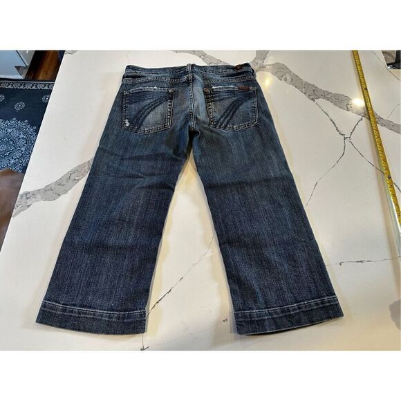 7 For All Mankind Dojo Crop Low Rise Jeans Woman’s Sz 28 - Picture 2 of 10